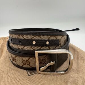 Gucci Brown monogram men’s belt
